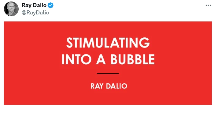 Bridgewater's Ray Dalio warns: Fed rate cuts are fueling a bubble; US stocks are about to experience their "last feast."